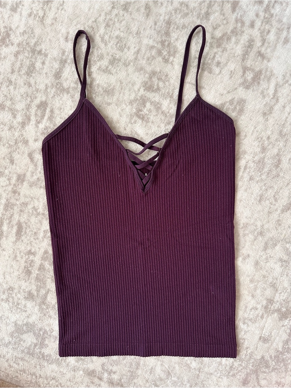 Aeropostale Ribbed Spaghetti Strap Camisole
